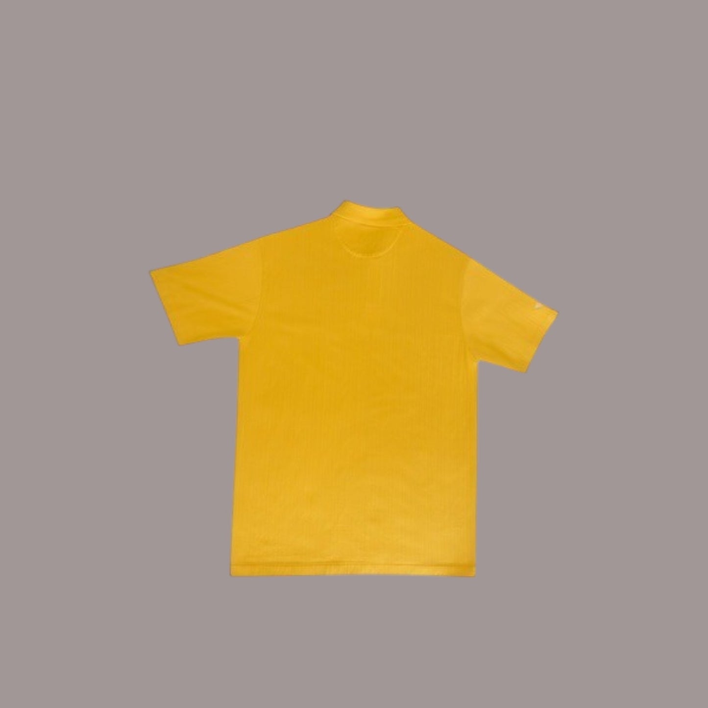 Nike Tiger Woods Polo Shirt Mens XL Yellow Dri Fit Golf Short Sleeve