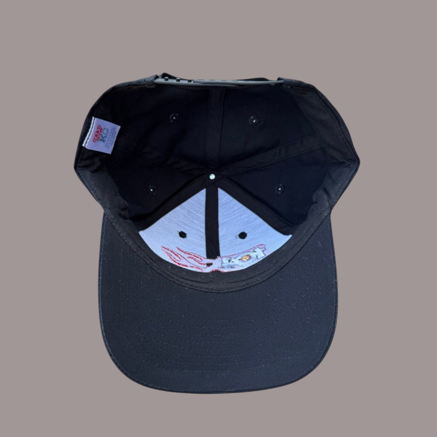 104+ Octane Boost Snapback Hat Black Racing Flame Logo Cap