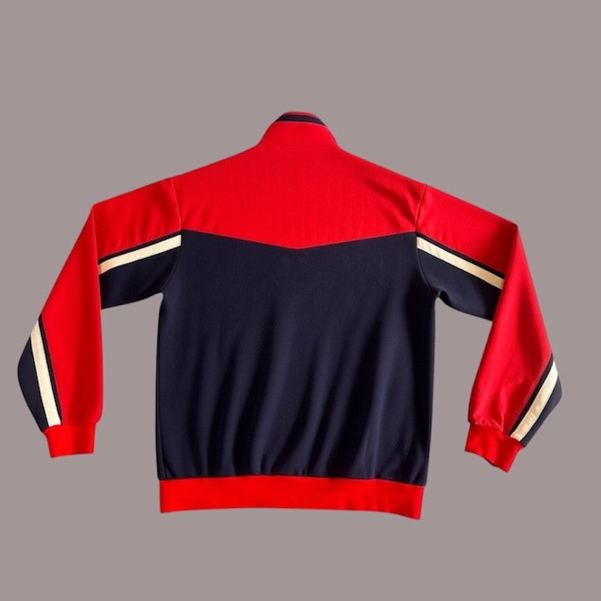 Vintage FILA Ski Track Jacket XL Red Navy Val Gardena Italy 90s