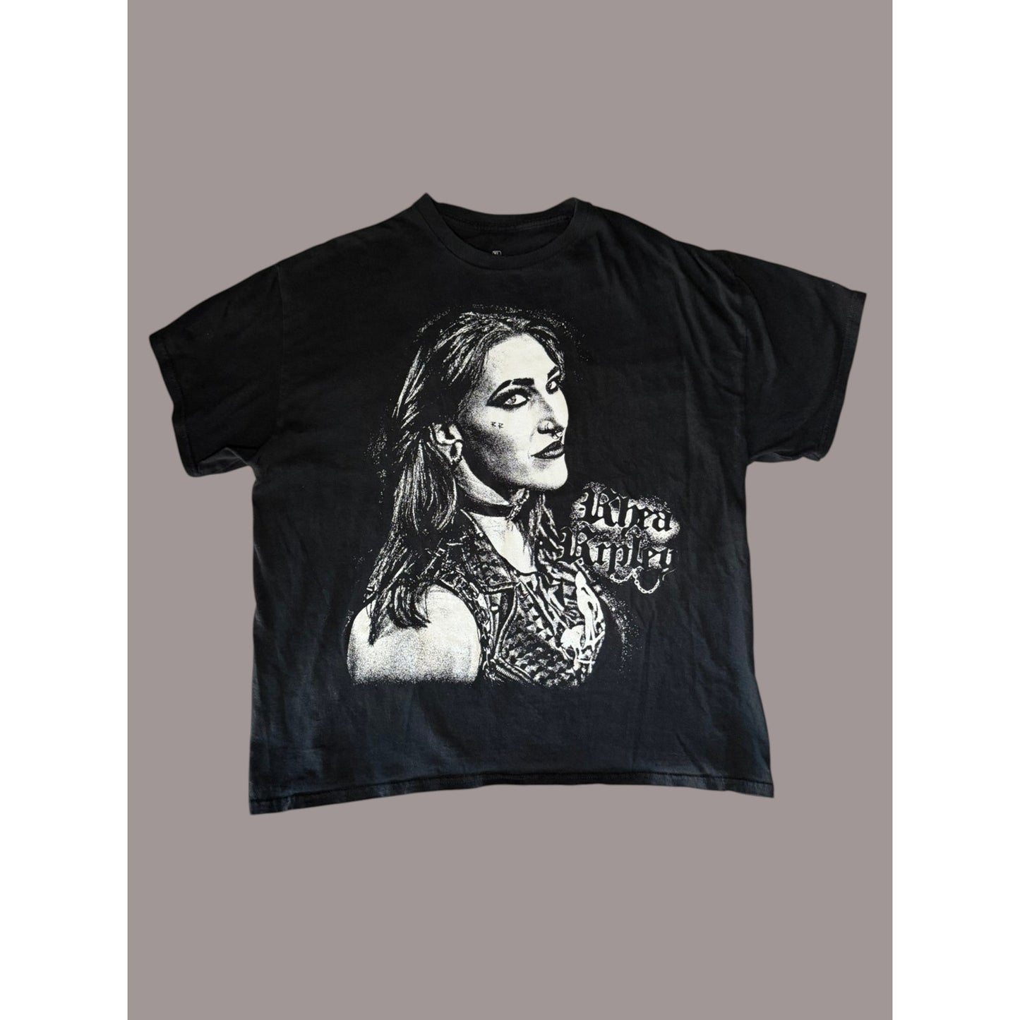 WWE Rhea Ripley Graphic T-Shirt Women’s Wrestling Tee Black XL Official WWE Merch