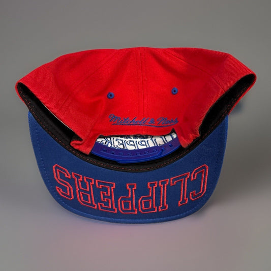 Los Angeles Clippers Mitchell & Ness Snapback Hat NBA Red Blue Cap