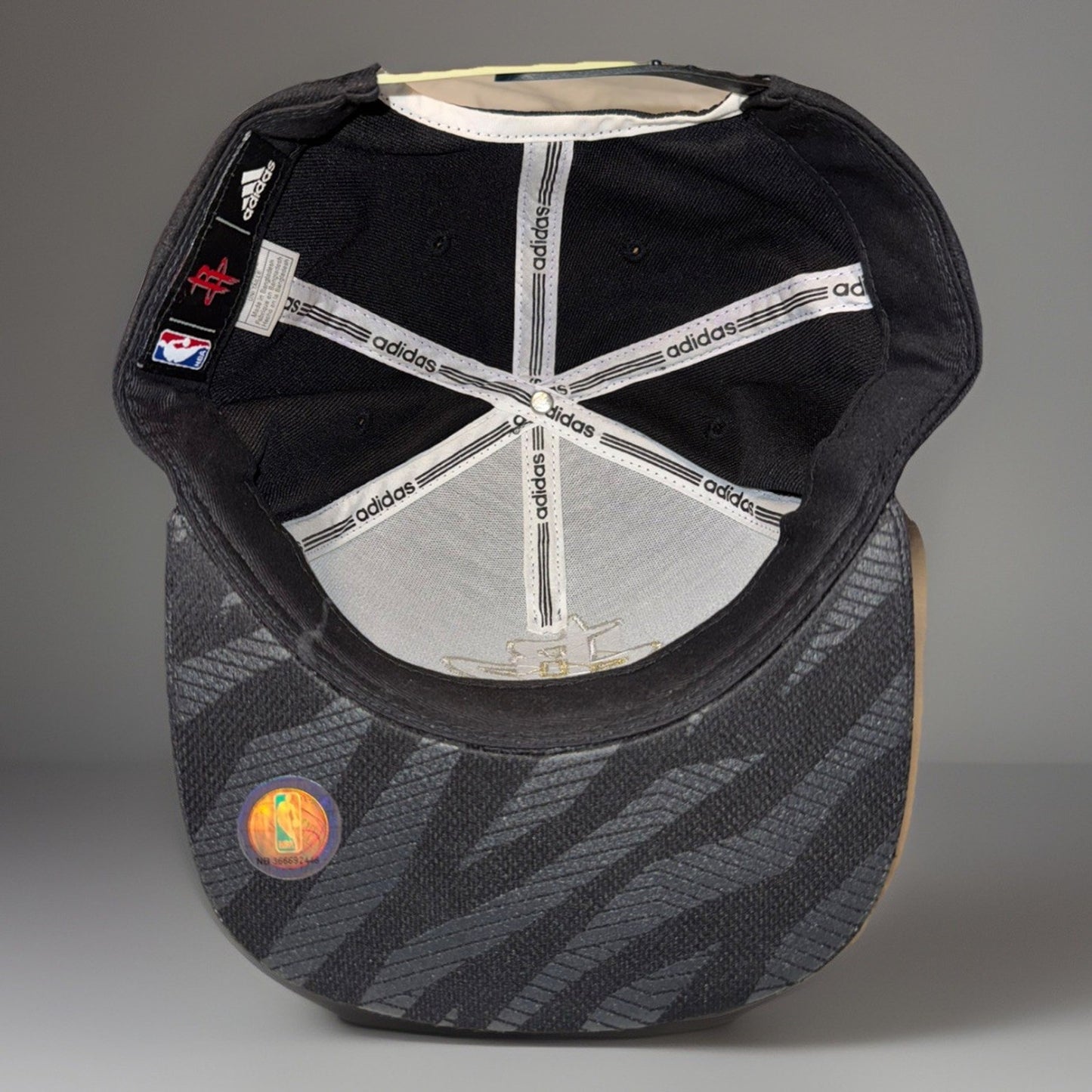 Houston Rockets Adidas Snapback Hat Black Gold NBA Basketball Cap
