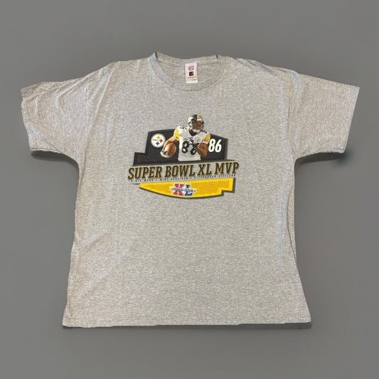 Hines Ward #86 Super Bowl XL MVP Pittsburgh Steelers NFL Players T Shirt Mens XL