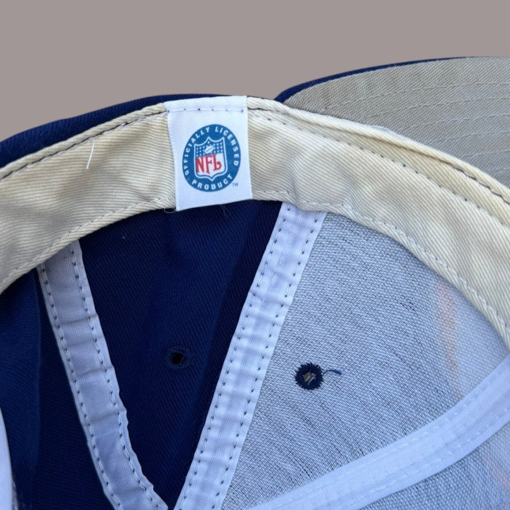 Vintage LA Rams New Era Snapback Hat Made USA NFL Script Logo Cap