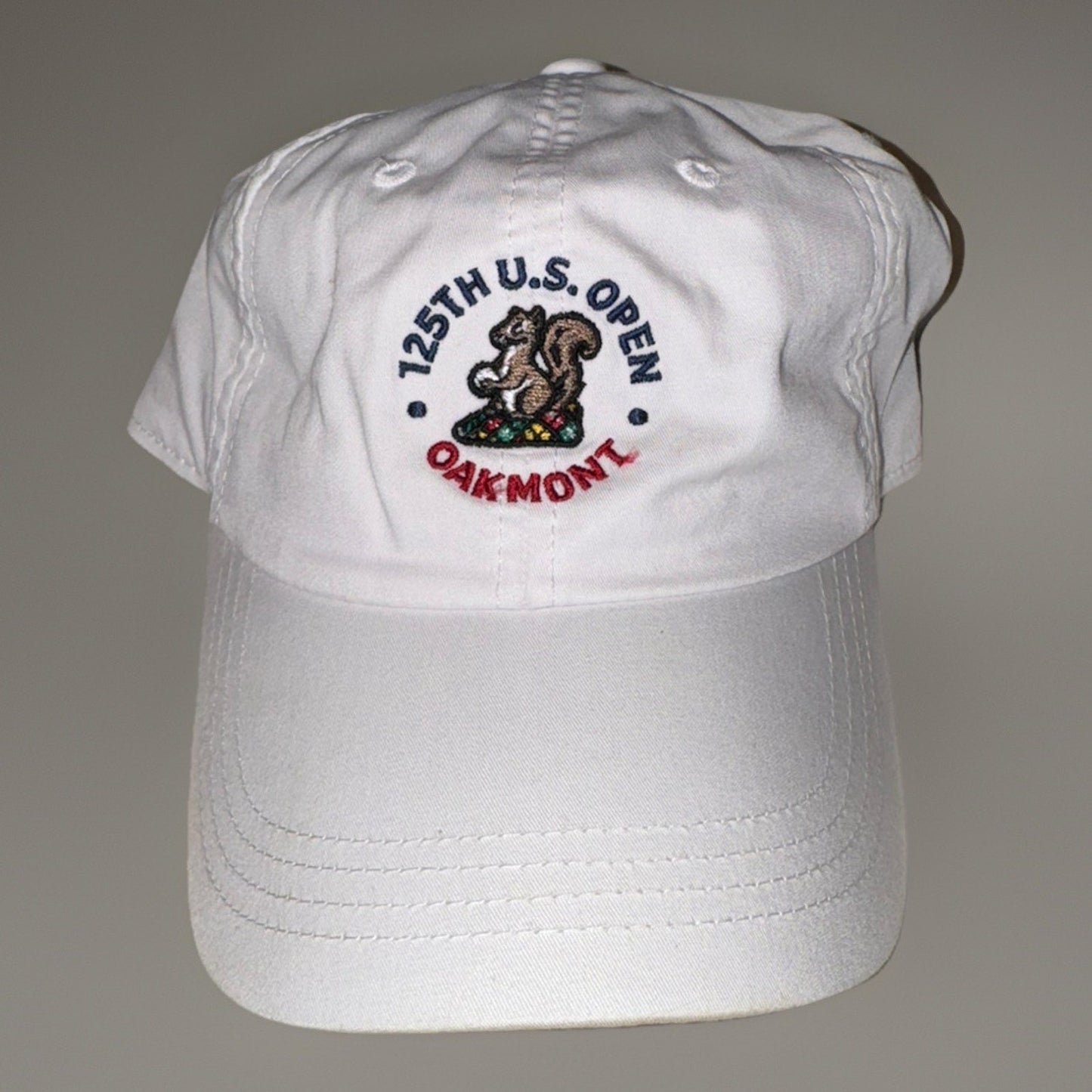 125th U.S. Open Oakmont Golf Hat White Adjustable Cap