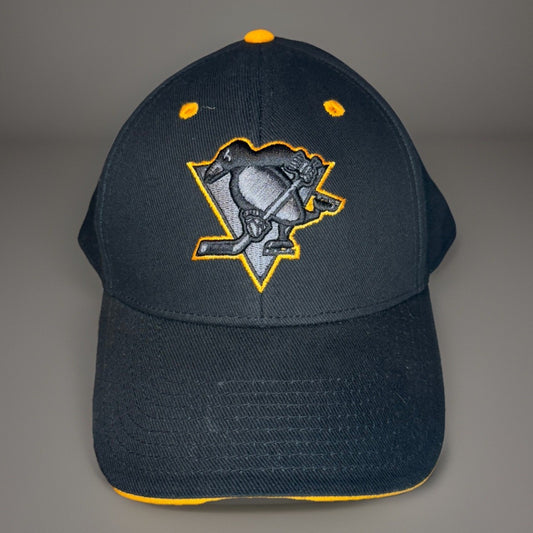 Pittsburgh Penguins Official NHL Hockey Snapback Hat Black Gold Cap
