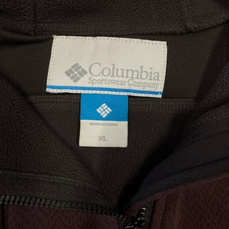 Columbia Omni Shield Softshell Jacket XL Hooded Burgundy Water Resistant