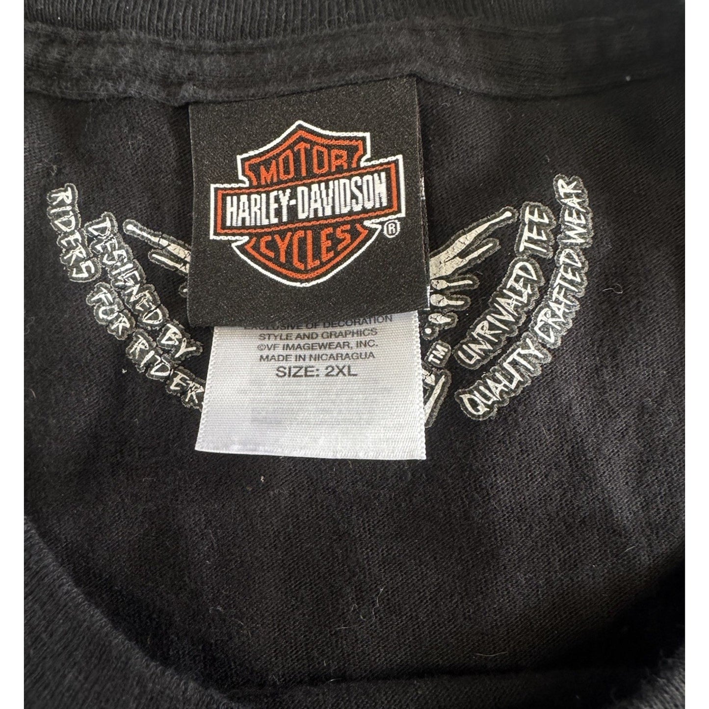 Harley-Davidson DoverOhio T-Shirt Mens2XLBlack Biker Eagle Graphic MotorcycleTee