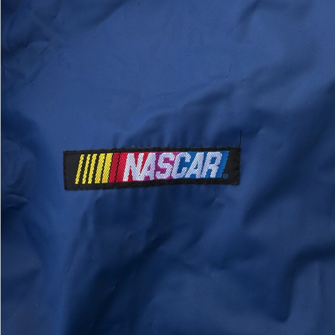 Vintage Ford Racing NASCAR Jacket ESSSEX Blue Hooded Windbreaker XL