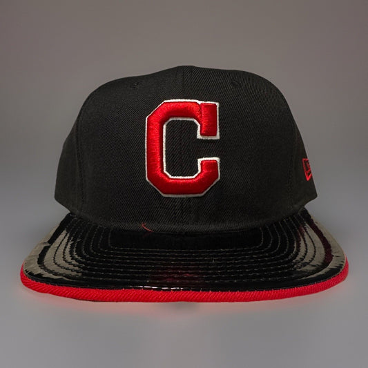 Cleveland Indians NewEra 9Fifty SnapBack Hat MLB Baseball Black and Red