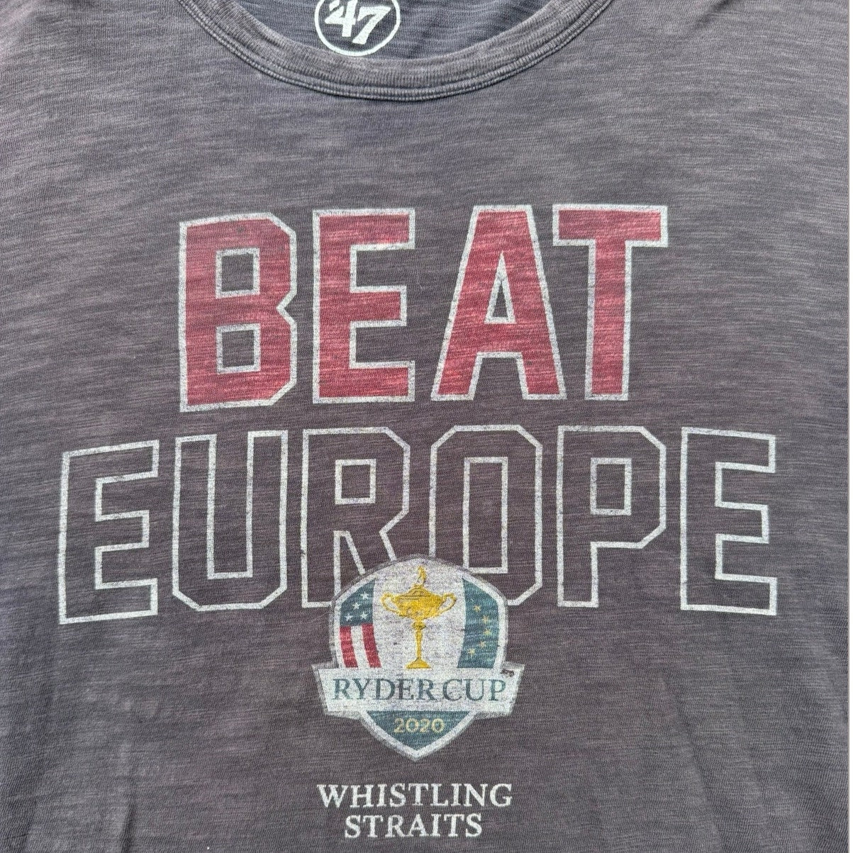 Ryder Cup 2020 “Beat Europe” T-Shirt Whistling Straits ‘47 Brand Gray XXL