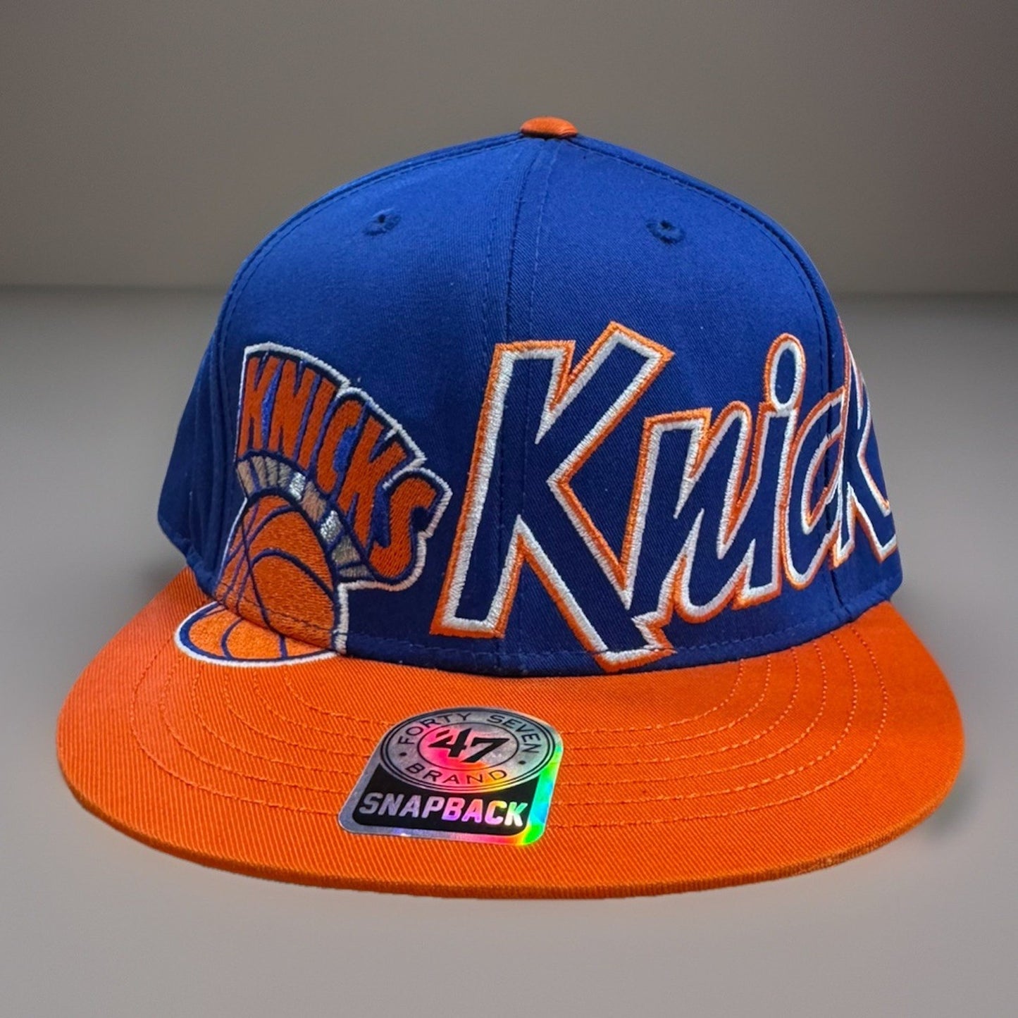 NewYork Knicks Forty-Seven 47’Brand SnapbackHat NBA Basketball Blue and Orange