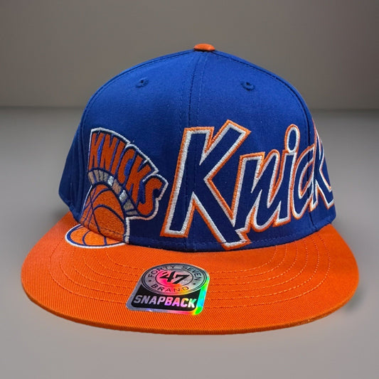 NewYork Knicks Forty-Seven 47’Brand SnapbackHat NBA Basketball Blue and Orange