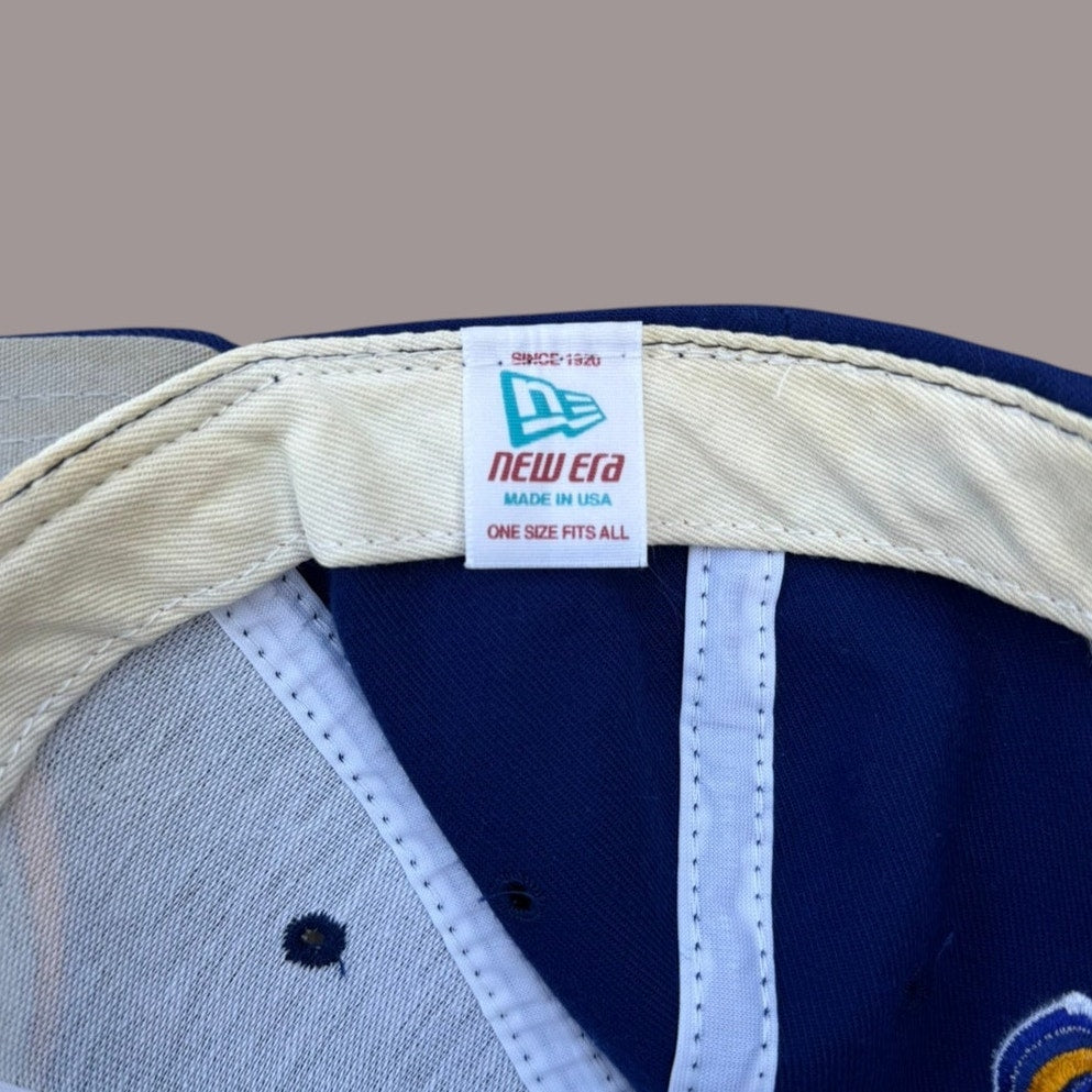 Vintage LA Rams New Era Snapback Hat Made USA NFL Script Logo Cap