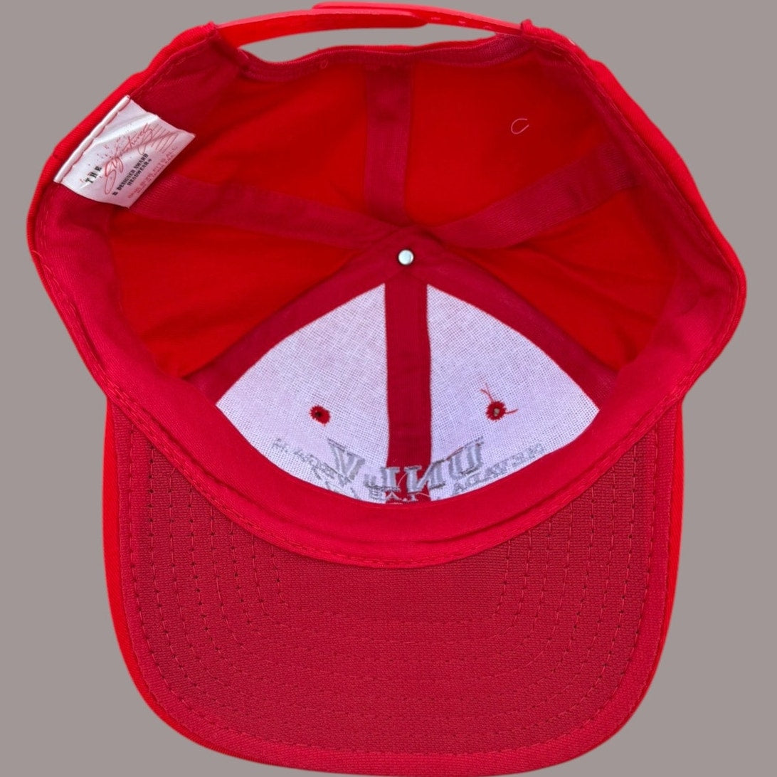 Vintage UNLV Running Rebels Snapback Hat Red NCAA Las Vegas Cap