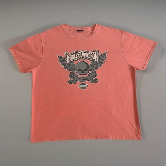 Harley Davidson Roatan Honduras Dealer T Shirt Skull Wings Graphic Pink Mens M