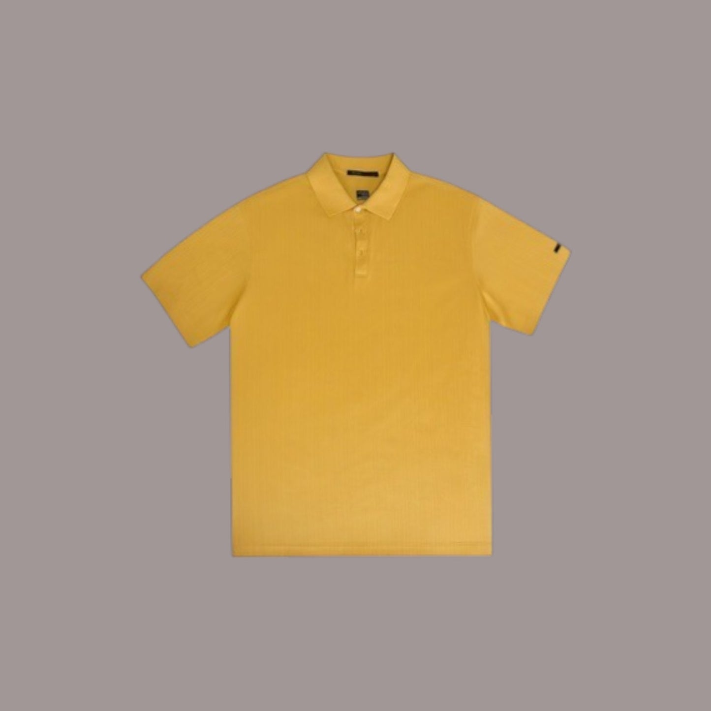 Nike Tiger Woods Polo Shirt Mens XL Yellow Dri Fit Golf Short Sleeve