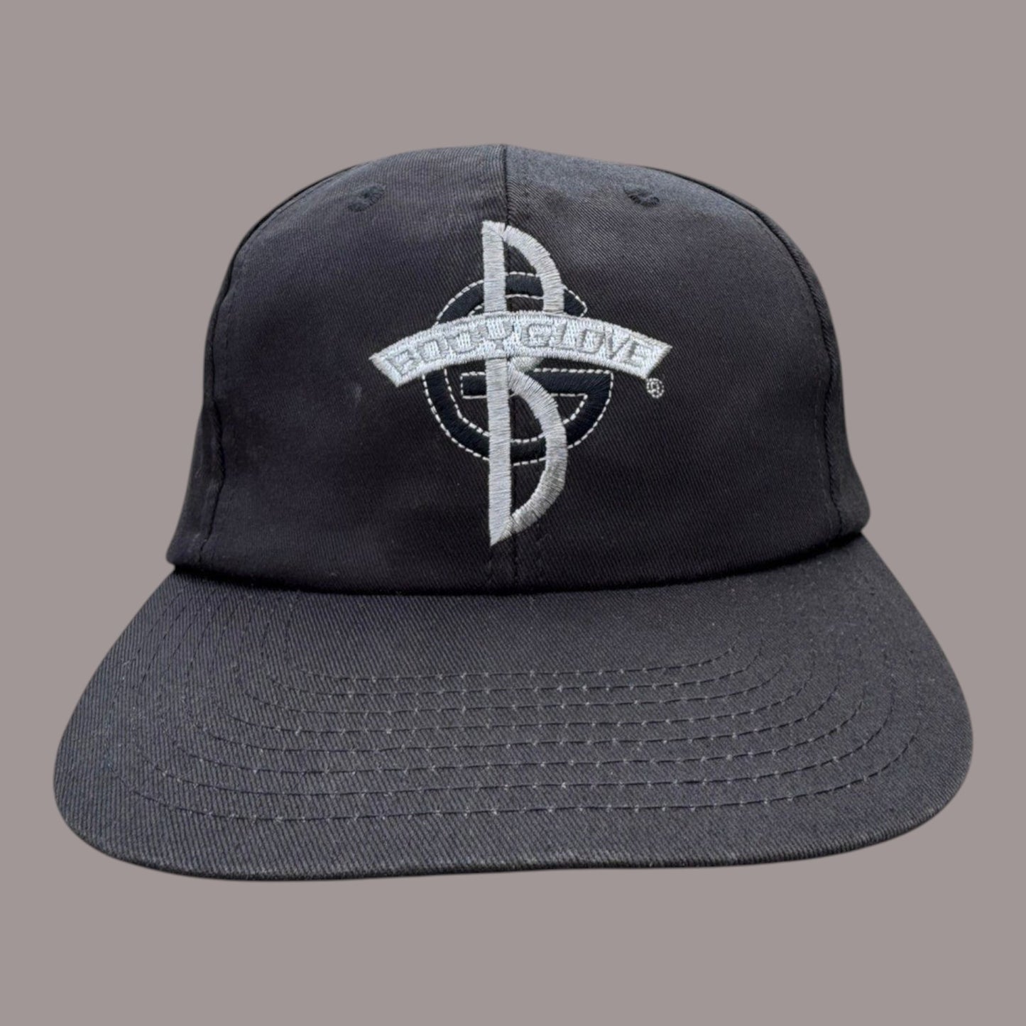 Vintage Body Glove Strapback Hat Black Embroidered Logo Cap