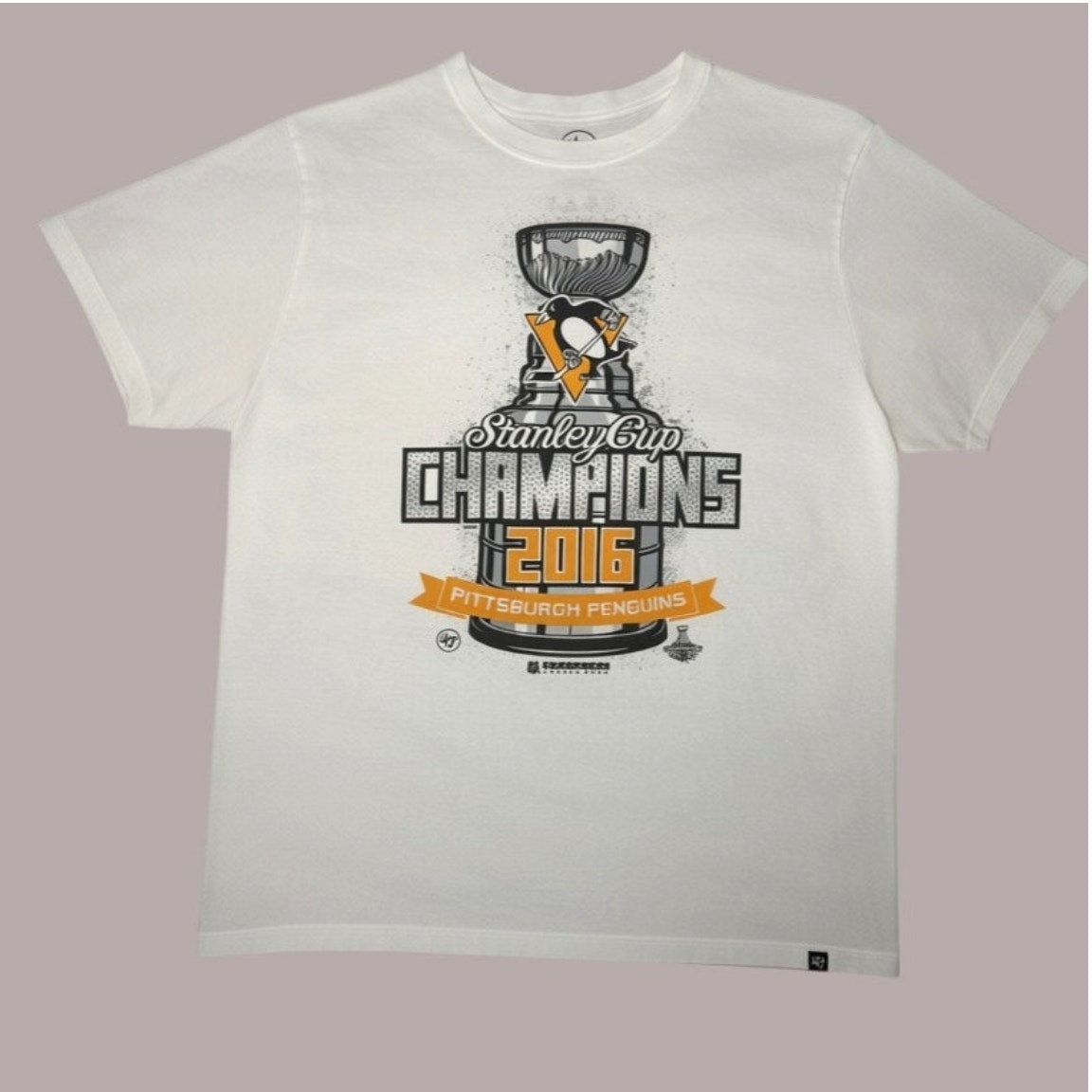 Pittsburgh Penguins 2016 Stanley Cup Champions T-Shirt NHL ‘47 Brand White XL