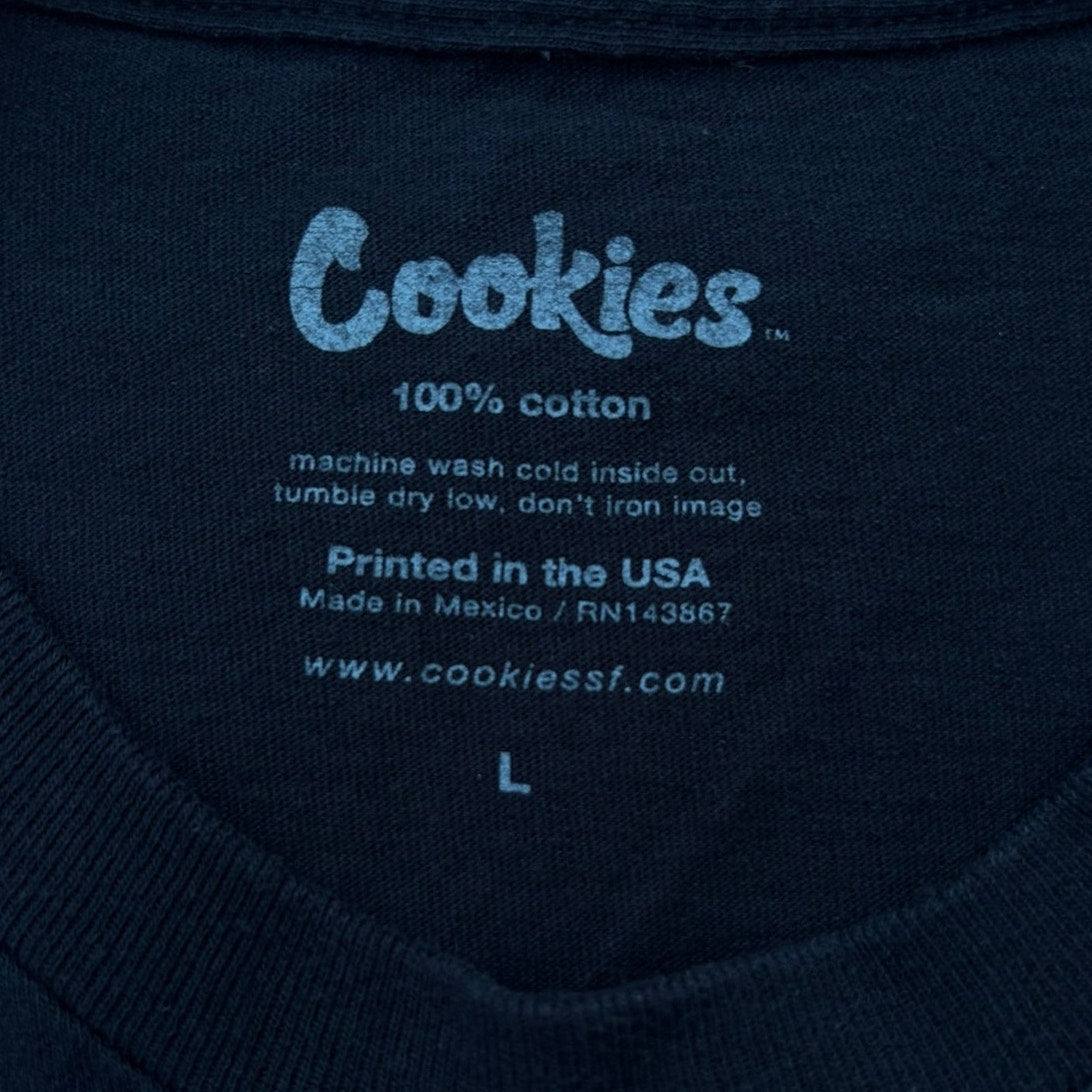 Cookies Mexican Flag Logo T-Shirt Black Size Large Streetwear Tee